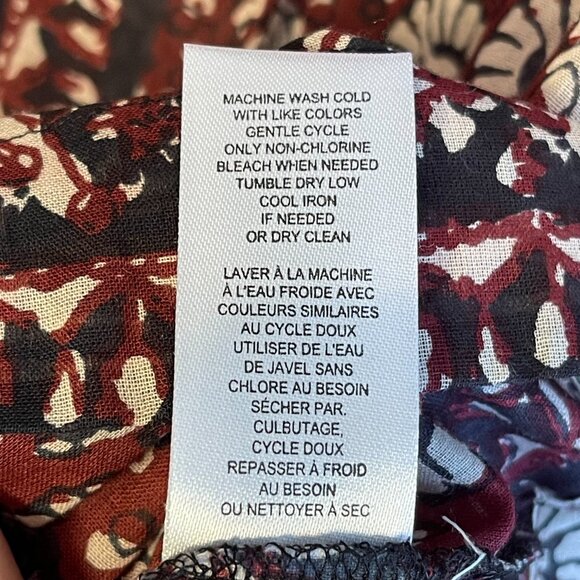 Ellie Tahari Floral Print Cotton Puff Sleeve Blouse, XL - NWT - Picture 7 of 7